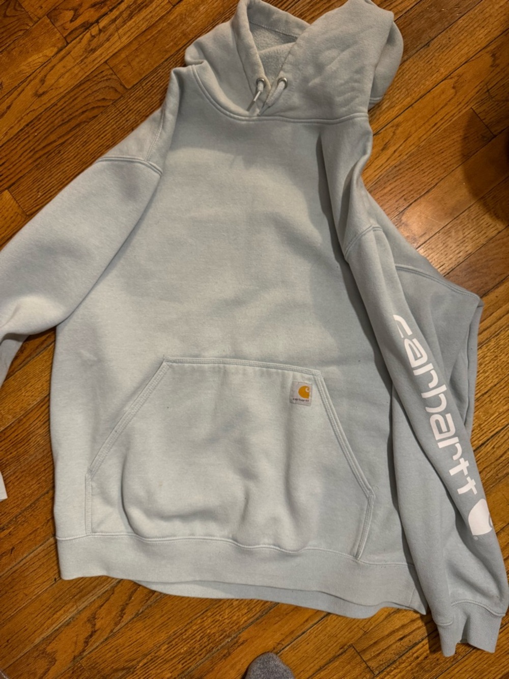 Carhartt Men's Light blue Pullover Hoodie Sweater